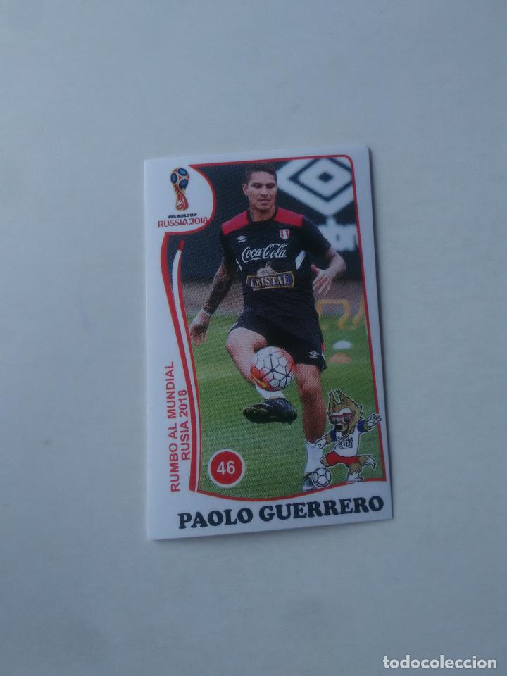 Collezionismo sportivo: 46 PAOLO GUERRERO SELECCI&Oacute;N PER&Uacute; CROMO STICKER ESTAMPA WORLD CUP RUMBO MUNDIAL 2018 EDITADO EN PER&Uacute;
