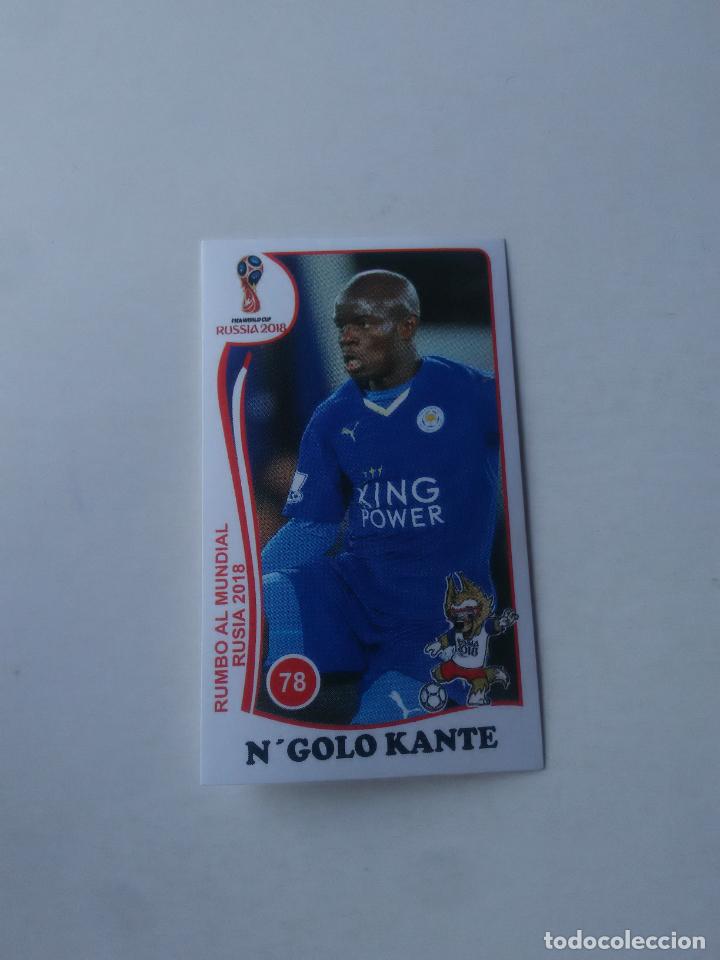 Coleccionismo deportivo: 78 N'GOLO KANT&Eacute; LEICESTER CITY CROMO STICKER WORLD CUP RUMBO MUNDIAL 2018 EDITADO EN PER&Uacute;