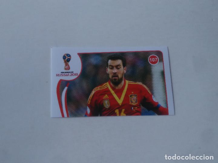 Collezionismo sportivo: 107 BUSQUETS SELECCI&Oacute;N ESPA&Ntilde;A CROMO STICKER WORLD CUP RUMBO MUNDIAL 2018 EDITADO EN PER&Uacute;