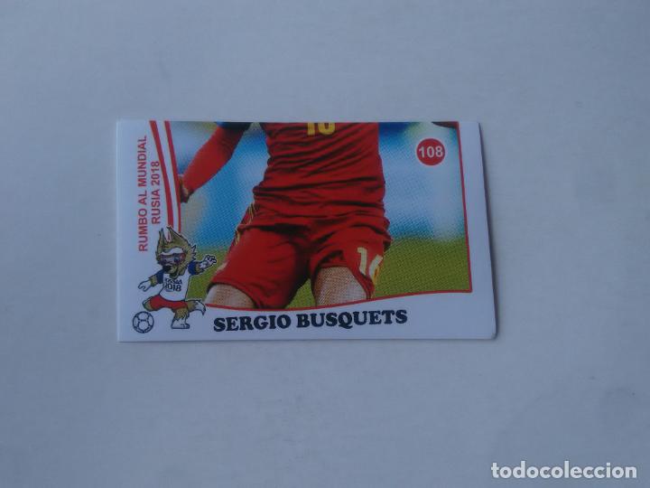 Collezionismo sportivo: 108 BUSQUETS SELECCI&Oacute;N ESPA&Ntilde;A CROMO STICKER WORLD CUP RUMBO MUNDIAL 2018 EDITADO EN PER&Uacute;