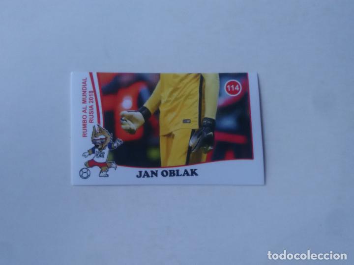 Collezionismo sportivo: 114 OBLAK ATL&Eacute;TICO DE MADRID CROMO STICKER WORLD CUP RUMBO MUNDIAL 2018 EDITADO EN PER&Uacute;