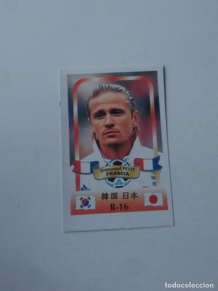 Collezionismo sportivo: 16 EMMANUEL PETIT SELECCI&Oacute;N FRANCIA CROMO STICKER FUTBOL MUNDIAL 2002 WORLD CUP 02 REYAUCA
