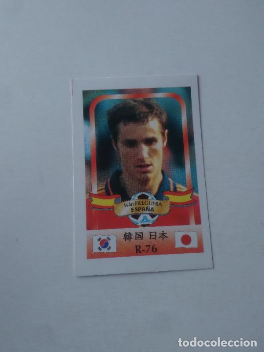 Coleccionismo deportivo: 76 HELGUERA SELECCI&Oacute;N ESPA&Ntilde;A STICKER CROMO FUTBOL MUNDIAL 2002 WORLD CUP 02 REYAUCA
