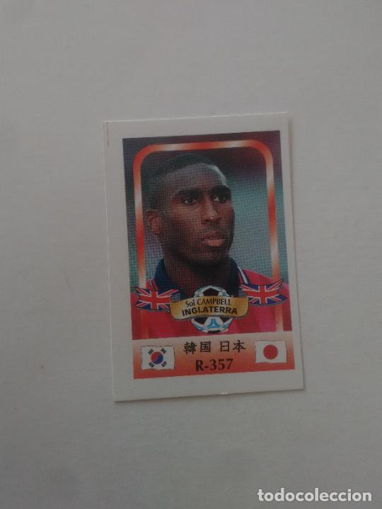 Coleccionismo deportivo: 357 SOL CAMPBELL SELECCI&Oacute;N INGLATERRA STICKER CROMO FUTBOL MUNDIAL 2002 WORLD CUP 02 REYAUCA