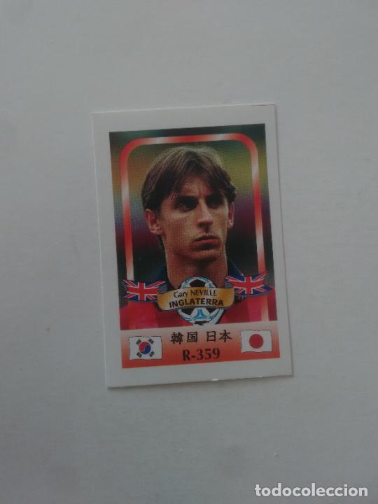 Coleccionismo deportivo: 359 GARY NEVILLE SELECCI&Oacute;N INGLATERRA STICKER CROMO FUTBOL MUNDIAL 2002 WORLD CUP 02 REYAUCA