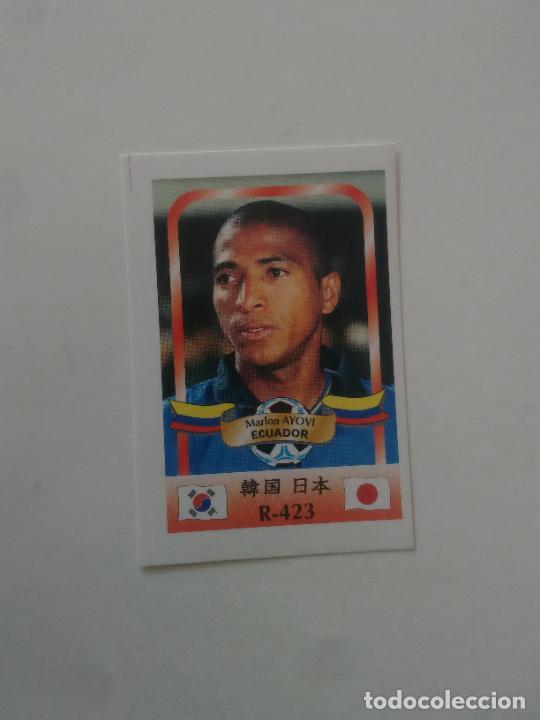 Collectionnisme sportif: 423 MARLON AYOVI SELECCI&Oacute;N ECUADOR STICKER CROMO FUTBOL MUNDIAL 2002 WORLD CUP 02 REYAUCA
