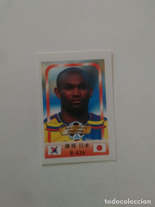 Collectionnisme sportif: 426 RAUL GUERRON SELECCI&Oacute;N ECUADOR STICKER CROMO FUTBOL MUNDIAL 2002 WORLD CUP 02 REYAUCA