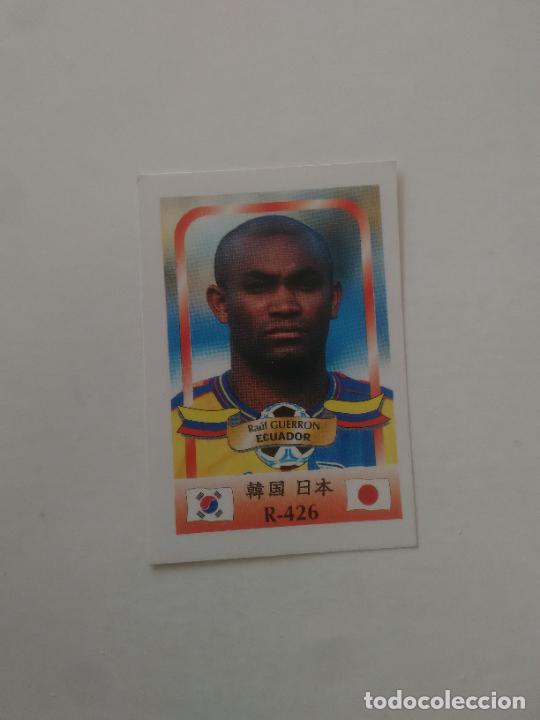 Collectionnisme sportif: 426 RAUL GUERRON SELECCI&Oacute;N ECUADOR STICKER CROMO FUTBOL MUNDIAL 2002 WORLD CUP 02 REYAUCA