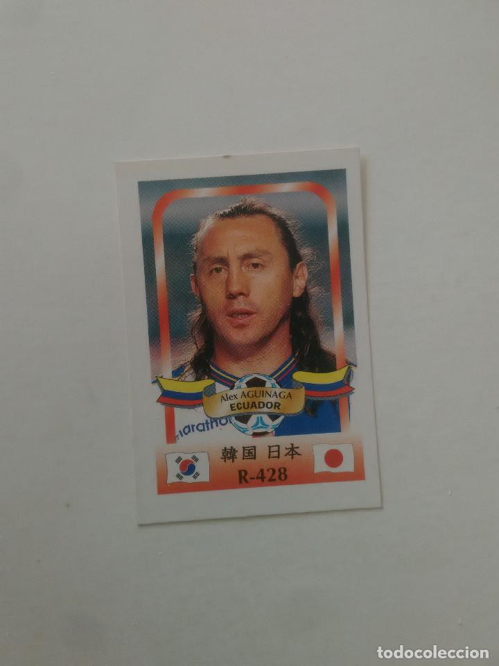 Collectionnisme sportif: 428 ALEX AGUINAGA SELECCI&Oacute;N ECUADOR STICKER CROMO FUTBOL MUNDIAL 2002 WORLD CUP 02 REYAUCA