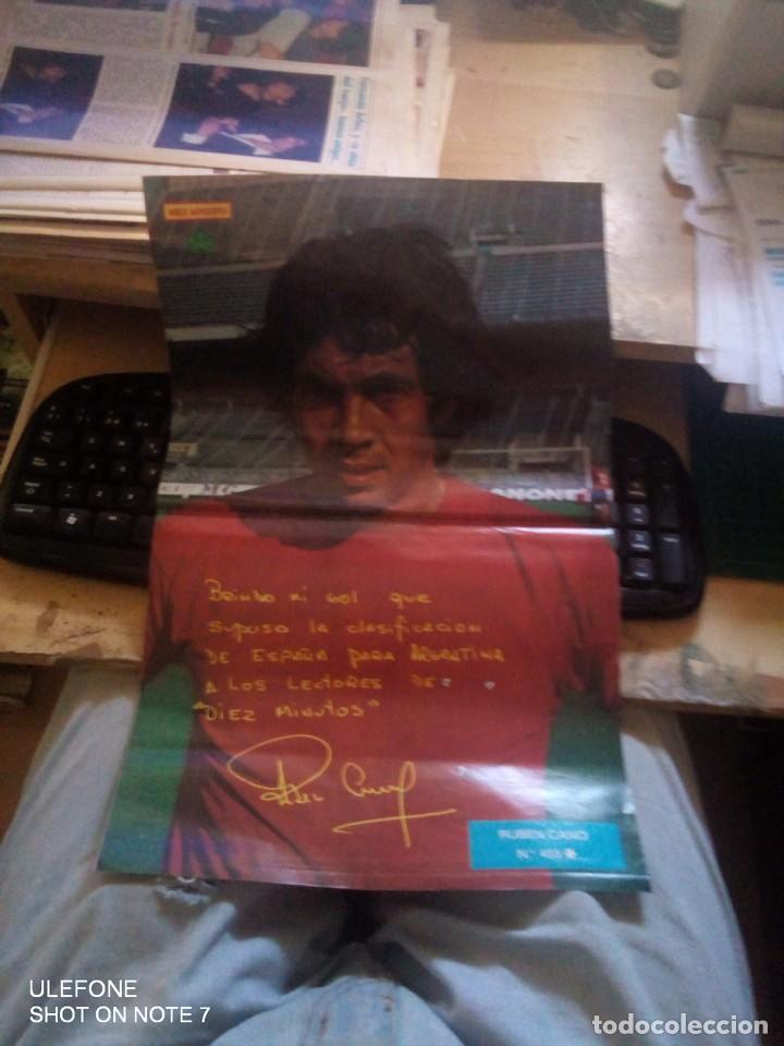 Sports collectibles: P&Oacute;STER RUBEN CANO - SELECCI&Oacute;N ESPA&Ntilde;OLA DE F&Uacute;TBOL 1978 - REVISTA DIEZ MINUTOS