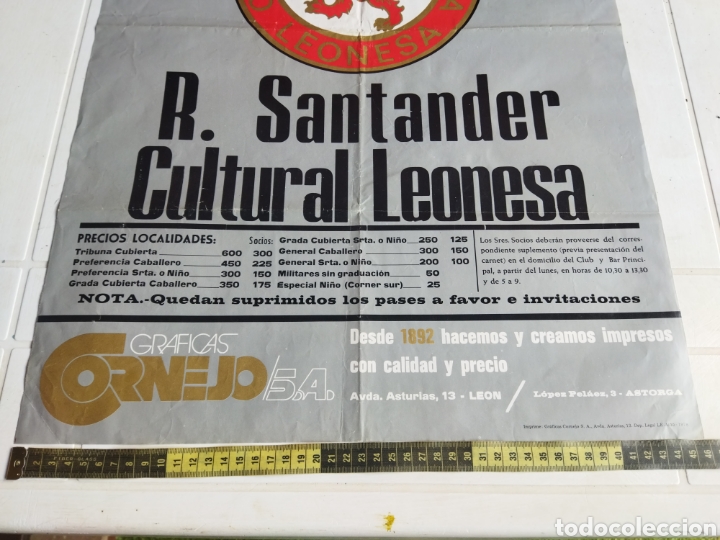 Coleccionismo deportivo: R.SANTANDER & CULTURAL LEONESA - Foto 2