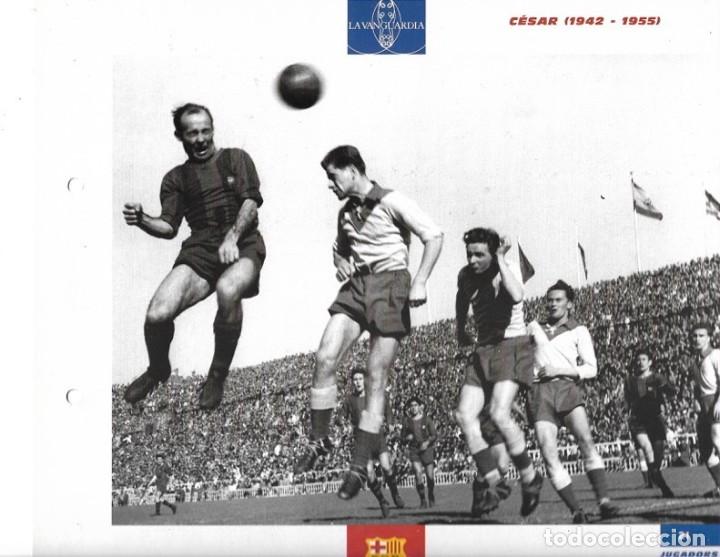 Coleccionismo deportivo: BAR&Ccedil;A: L&aacute;mina de C&Eacute;SAR en acci&oacute;n - Foto 1