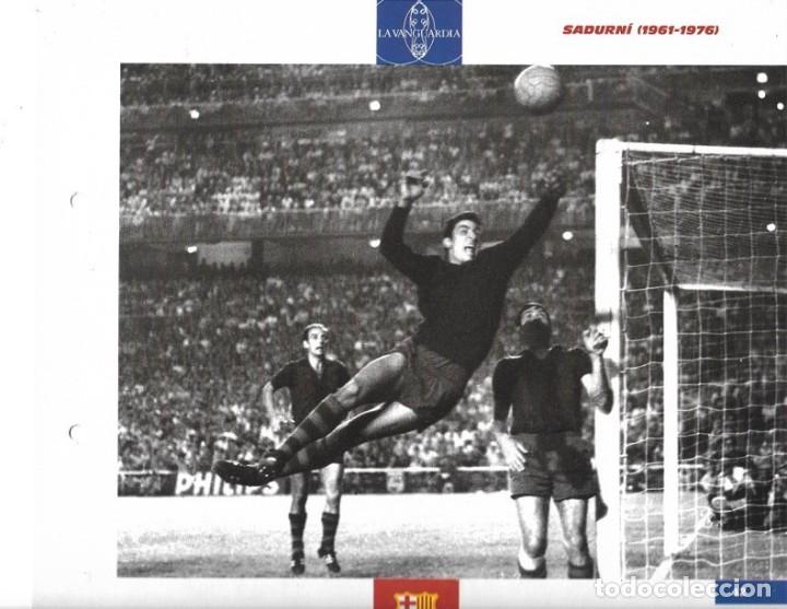 Coleccionismo deportivo: BAR&Ccedil;A: L&aacute;mina de SADURN&Iacute; en acci&oacute;n