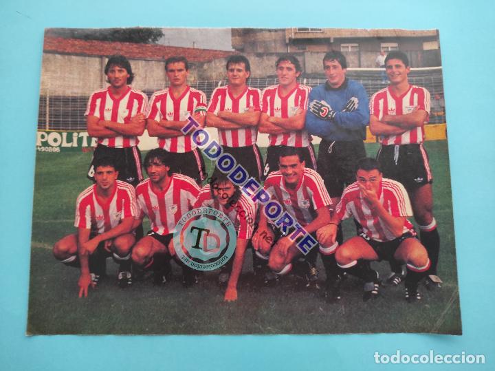Sammelleidenschaft Sport: MINI POSTER ATHLETIC CLUB BILBAO 88/89 - REVISTA AS COLOR LIGA FUTBOL 1988/1989 ALINEACION