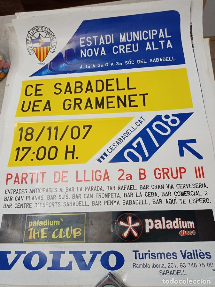 Collectionnisme sportif: Cartel partido Sabadell/UEA Gramanet. 18/11/07