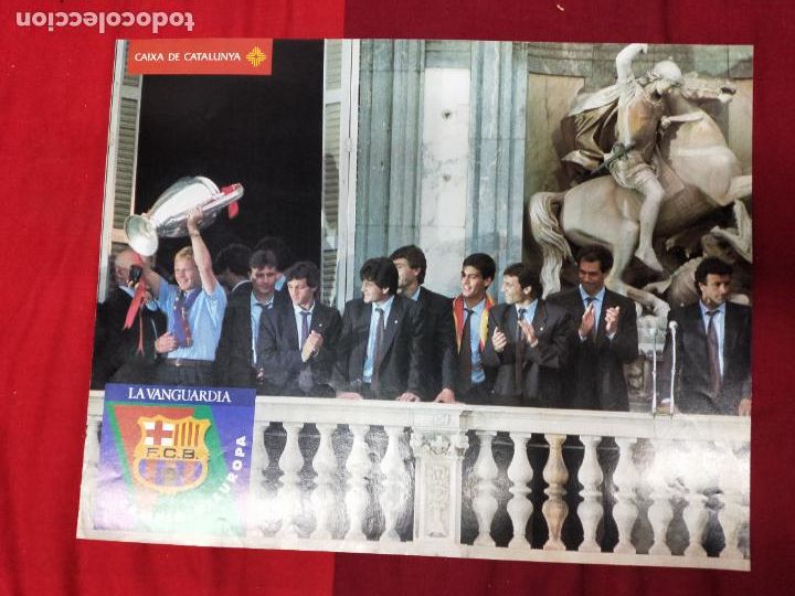 Sammelleidenschaft Sport: POSTER F.C. BARCELONA. BAR&Ccedil;A CAMPI&Oacute; D'EUROPA, 1992. LA VANGUARDIA. MEDIDAS: 38 X 30 CMS. WEMBLEY.