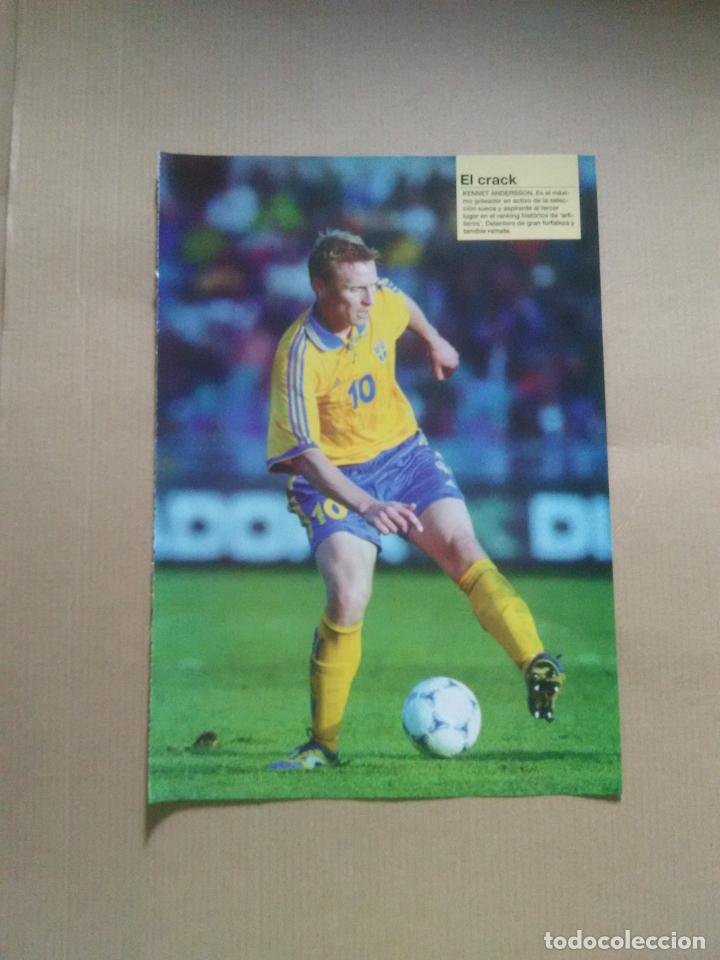 Collectionnisme sportif: KENNET ANDERSSON SUECIA Y TURQUIA EQUIPO DOBLE POSTER 1 PAG REVISTA DON BAL&Oacute;N EUROCOPA 2000 EURO 00