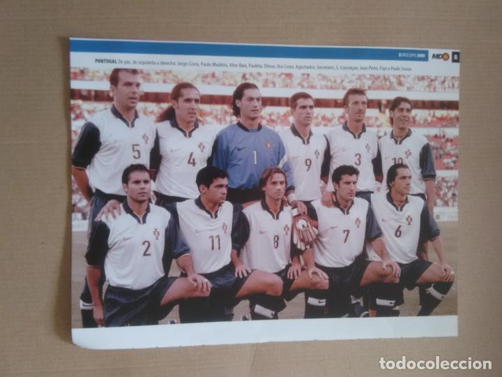 Sammelleidenschaft Sport: EQUIPO PORTUGAL RUI COSTA VITOR BAIA FIGO JOAO PINTO POSTER 1 PAG REVISTA MD EUROCOPA 2000 EURO 00