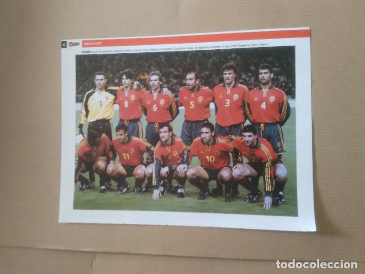 Collectionnisme sportif: EQUIPO ESPA&Ntilde;A VALERON RAUL GUARDIOLA FRAN + MILOSEVIC POSTER 1 PAG REVISTA MD EUROCOPA 2000 EURO 00