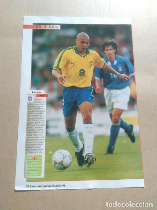 Collectionnisme sportif: RONALDO BRASIL POSTER REVISTA 1 PAGINA FIGURAS MUNDIAL 98 WORLD CUP 1998 EXTRA DON BALON