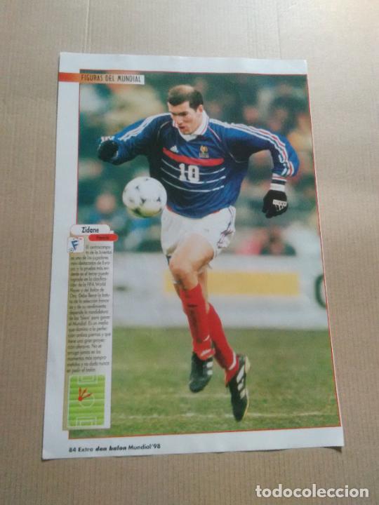 Coleccionismo deportivo: ZINEDINE ZIDANE FRANCIA RAUL ESPA&Ntilde;A DOBLE POSTER 1 PAGINA MUNDIAL 98 WORLD CUP 1998 DON BALON