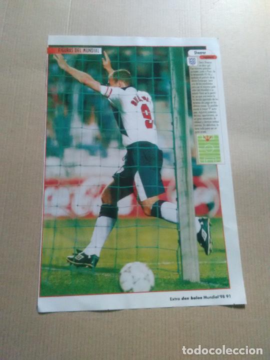 Collectionnisme sportif: ALAN SHEARER INGLATERRA GEORGE FINIDI NIGERIA DOBLE POSTER 1 PAG MUNDIAL 98 WORLD CUP 1998 DON BALON