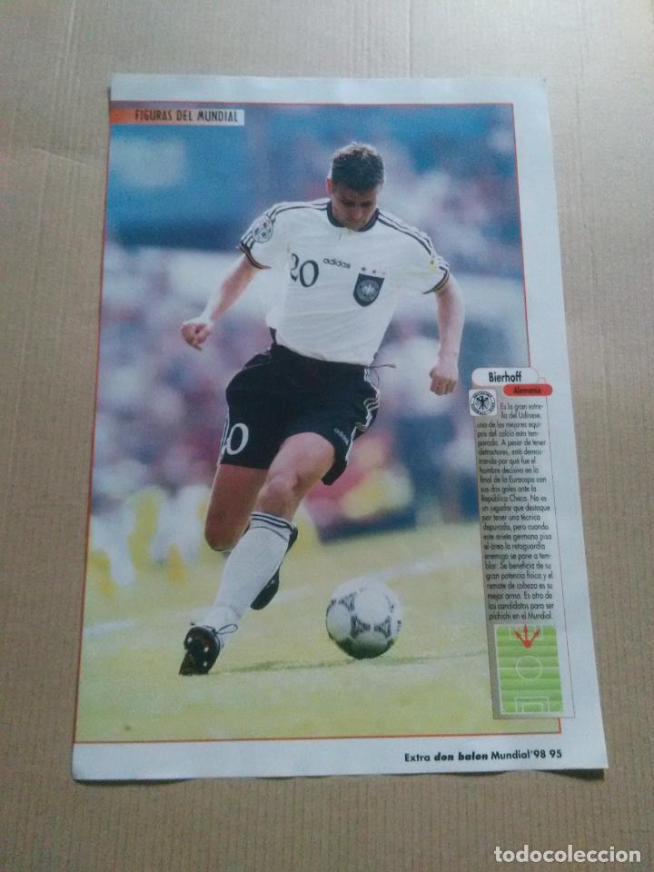 Collectionnisme sportif: OLIVER BIERHOFF ALEMANIA GERMANY POSTER 1 PAG MUNDIAL 98 WORLD CUP 1998 DON BALON KLUIVERT BERGKAMP