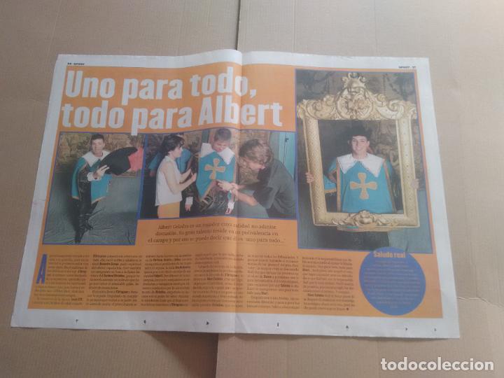 Collezionismo sportivo: MOSQUETERO ALBERT CELADES BARCELONA BAR&Ccedil;A 98-99 P&Oacute;STER 2 P&Aacute;G DIARIO SPORT CAMPE&Oacute;N LIGA 1998-1999