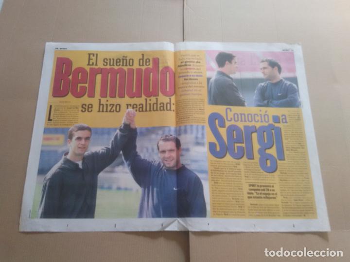 Collezionismo sportivo: SUE&Ntilde;O BERMUDO REALIDAD CONOCI&Oacute; A SERGI P&Oacute;STER 2 P&Aacute;G DIARIO SPORT BARCELONA BAR&Ccedil;A LIGA FUTBOL 98-99
