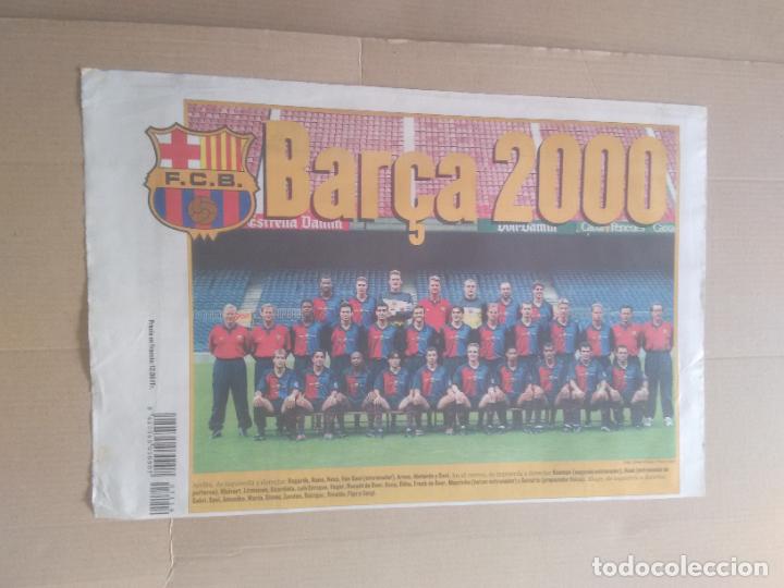 Collezionismo sportivo: ANTIGUO P&Oacute;STER 1 P&Aacute;GINA DIARIO SPORT 99-00 EQUIPO PLANTILLA BARCELONA BAR&Ccedil;A LIGA 1999-2000