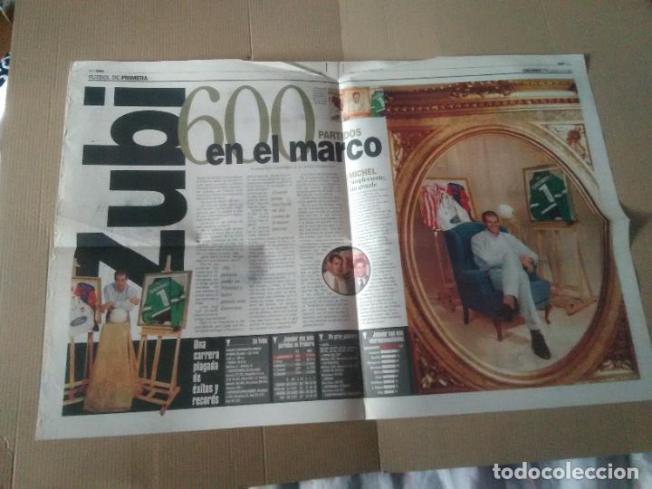 Collezionismo sportivo: ZUBI ANDONI ZUBIZARRETA P&Oacute;STER 2 P&Aacute;G DIARIO MARCA 1997-1998 VALENCIA 600 PARTIDOS MARCO LIGA 97-98