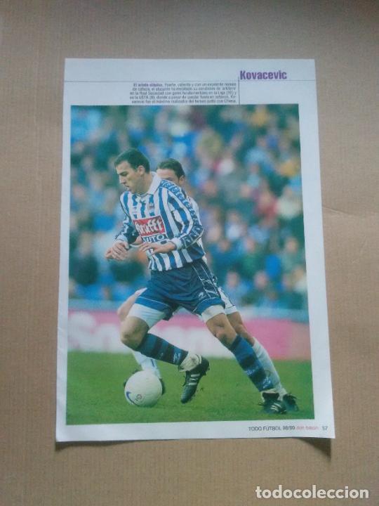 Coleccionismo deportivo: KOVACEVIC REAL SOCIEDAD IV&Aacute;N HELGUERA ESPANYOL 98-99 DOBLE POSTER 1 PAG REVISTA DON BALON 1998-1999