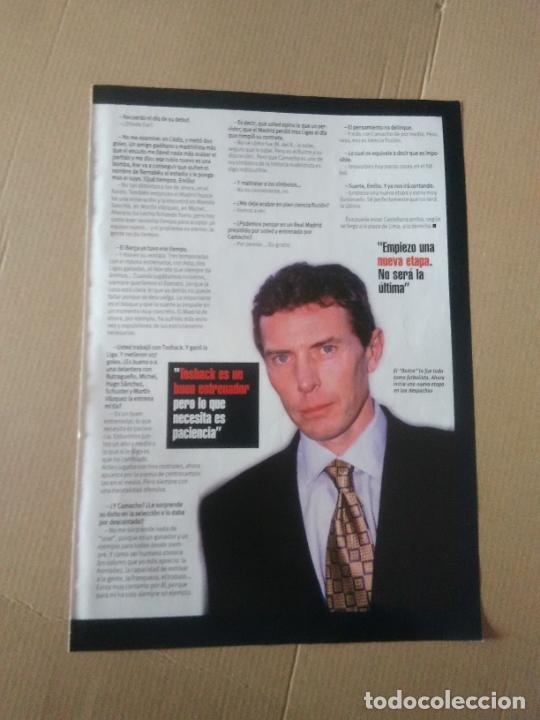 Coleccionismo deportivo: EMILIO BUTRAGUE&Ntilde;O REAL MADRID 1999-2000 TIPO POSTER ENTREVISTA 1 PAG REVISTA SOLO GOLES 99-00