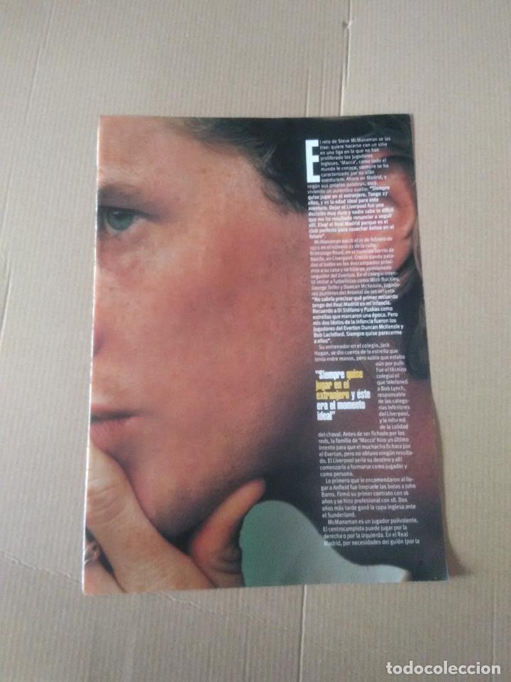 Coleccionismo deportivo: STEVE MCMANAMANN REAL MADRID TIPO POSTER 1 P&Aacute;GINA REVISTA SOLO GOLES 99-00 LIGA 1999-2000 ENTREVISTA