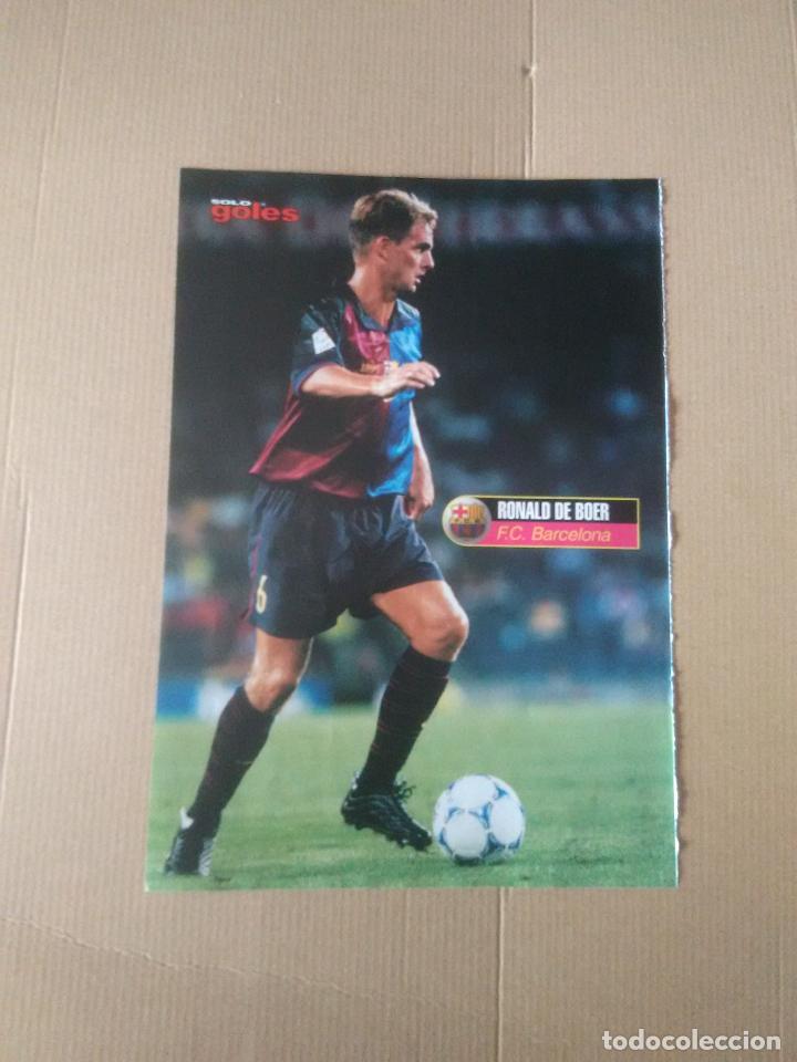 Collectionnisme sportif: RONALD DE BOER BARCELONA BAR&Ccedil;A GUSTAVO LOPEZ CELTA 1999-2000 DOBLE POSTER 1 P&Aacute;G REVISTA SOLO GOLES