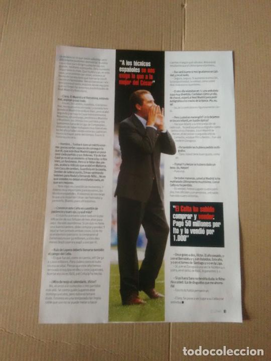 Collectionnisme sportif: VICTOR FERNANDEZ 1999-2000 ENTREVISTA 1 P&Aacute;GINA REVISTA SOLO GOLES LIGA FUTBOL 99-00