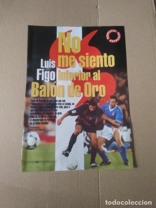 Collectionnisme sportif: LUIS FIGO BARCELONA BAR&Ccedil;A 1999-2000 TIPO POSTER 1 P&Aacute;G REVISTA SOLO GOLES LIGA 99-00 ENTREVISTA