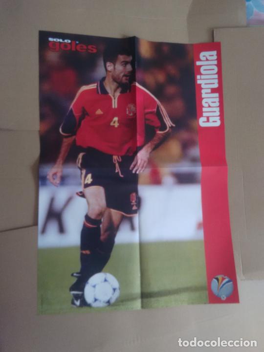 Collectionnisme sportif: PEP GUARDIOLA RAUL SELECCI&Oacute;N ESPA&Ntilde;OLA ESPA&Ntilde;A DOBLE P&Oacute;STER 4 PAG REVISTA SOLO GOLES FUTBOL EURO 2000