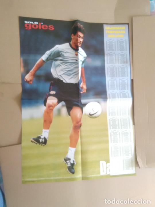 Collectionnisme sportif: DANI BARCELONA BAR&Ccedil;A MICHEL SALGADO REAL MADRID DOBLE P&Oacute;STER 4 PAG REVISTA SOLO GOLES FUTBOL 99-00
