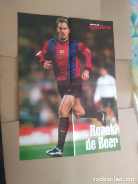 Collectionnisme sportif: FRANK Y RONALD DE BOER BARCELONA BAR&Ccedil;A DOBLE P&Oacute;STER 4 PAG REVISTA SOLO GOLES FUTBOL LIGA