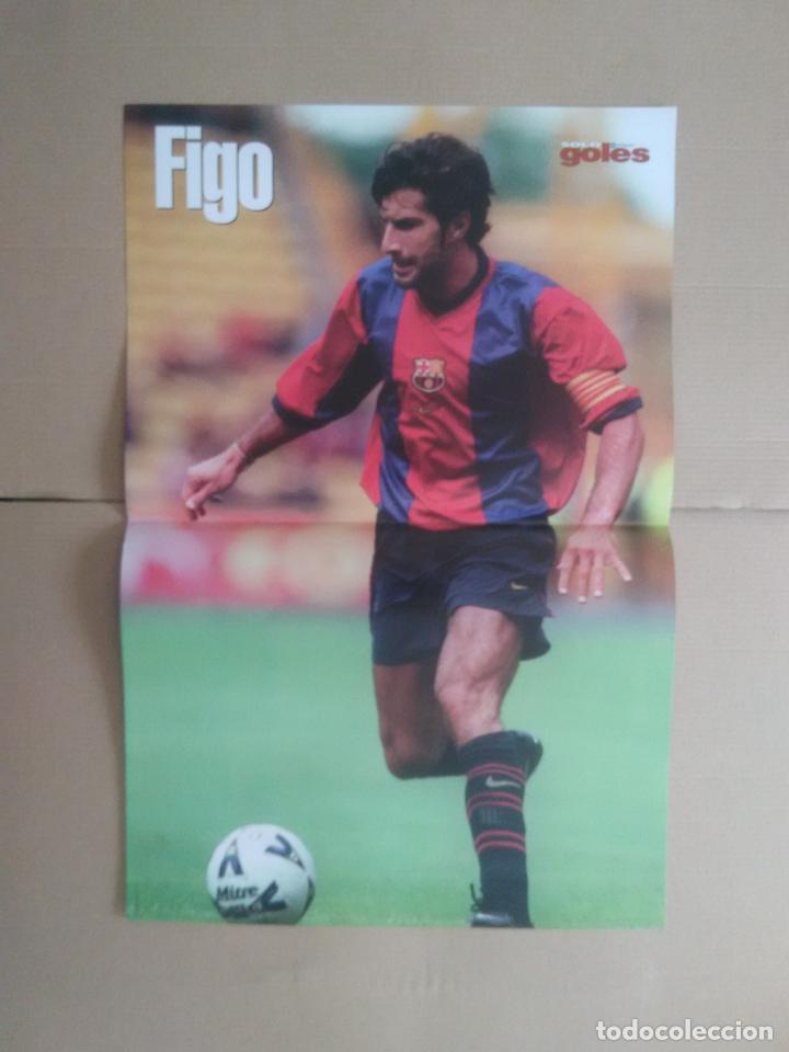 Collectionnisme sportif: LUIS FIGO BARCELONA BAR&Ccedil;A CAPITAN LIGA 98-99 P&Oacute;STER 2 P&Aacute;G REVISTA SOLO GOLES + ENTREVISTA 1998-1999