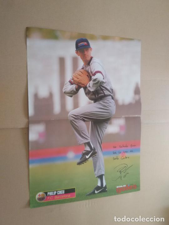 Collezionismo sportivo: COCU BARCELONA BAR&Ccedil;A P&Oacute;STER 2 P&Aacute;GINAS REVISTA SOLO GOLES ANELKA REAL MADRID LOPEZ REKARTE SOCIEDAD