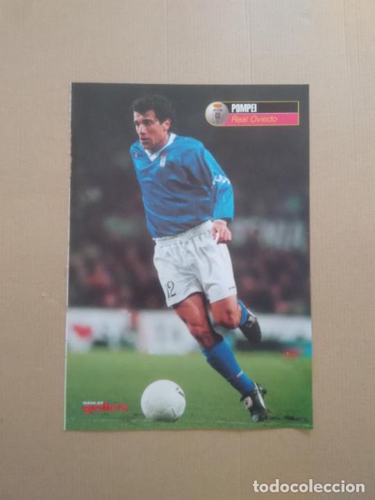 Collezionismo sportivo: POMPEI REAL OVIEDO RODRIGO VALLADOLID DOBLE P&Oacute;STER 1 PAG REVISTA SOLO GOLES LIGA FUTBOL