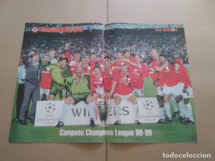 Sammelleidenschaft Sport: EQUIPO PLANTILLA MANCHESTER UNITED CAMPE&Oacute;N CHAMPIONS 1998-1999 P&Oacute;STER 2 P&Aacute;G REVISTA DON BAL&Oacute;N 98-99