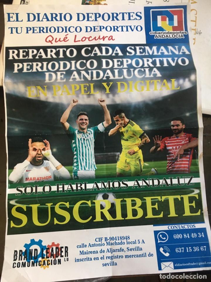 Collezionismo sportivo: CARTEL PUBLICIDAD: EL DIARIO DEPORTES ANDALUC&Iacute;A. TAMA&Ntilde;O: 44 X 32 CTM. (P/D35)