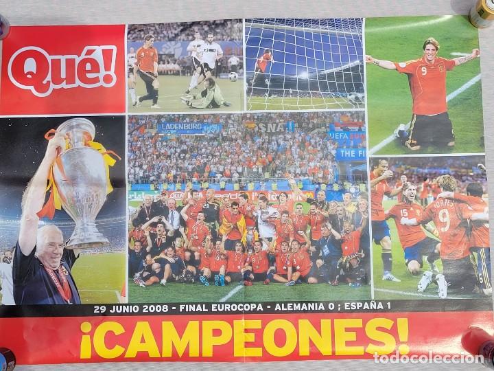 Collezionismo sportivo: Poster para coleccionistas de recuerdos Eurocopa 2008 ganada por Espa&ntilde;a
