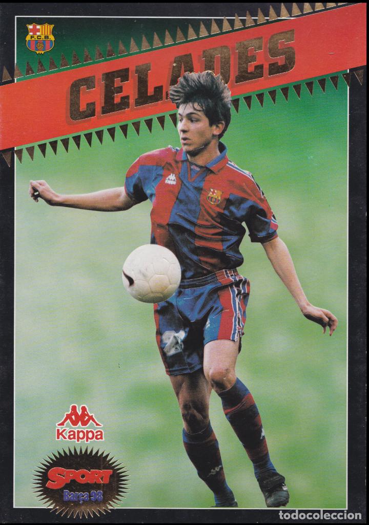 Collezionismo sportivo: ALBERT CELADES &ndash; FUTBOL CLUB BARCELONA &ndash; KAPPA &ndash; SPORT BAR&Ccedil;A98 - LAMINA CARTON (21X30)