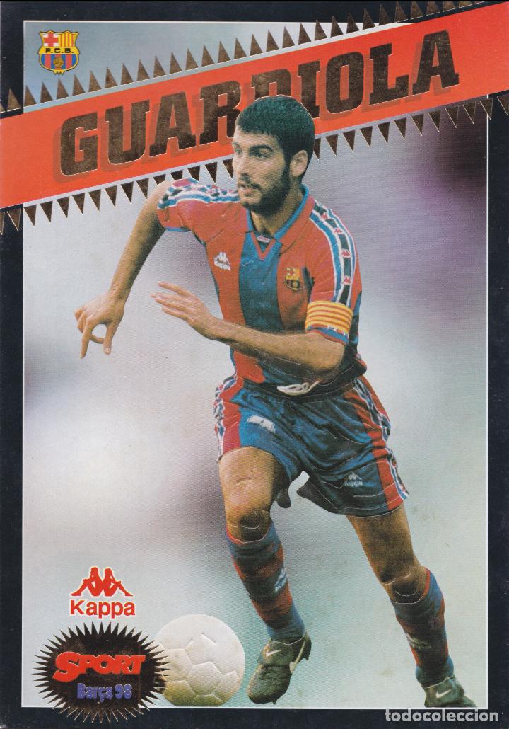 Coleccionismo deportivo: JOSEP GUARDIOLA I SALA &ndash; FUTBOL CLUB BARCELONA &ndash; KAPPA &ndash; SPORT BAR&Ccedil;A98 - LAMINA CARTON (21X30)