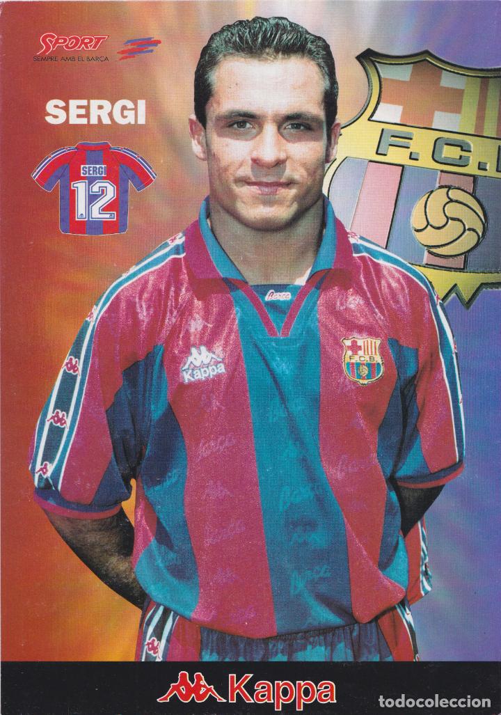 Coleccionismo deportivo: SERGI BARJUAN &ndash; FUTBOL CLUB BARCELONA &ndash; KAPPA &ndash; SPORT SEMPRE AMB EL BAR&Ccedil;A - LAMINA CARTON (21X30)