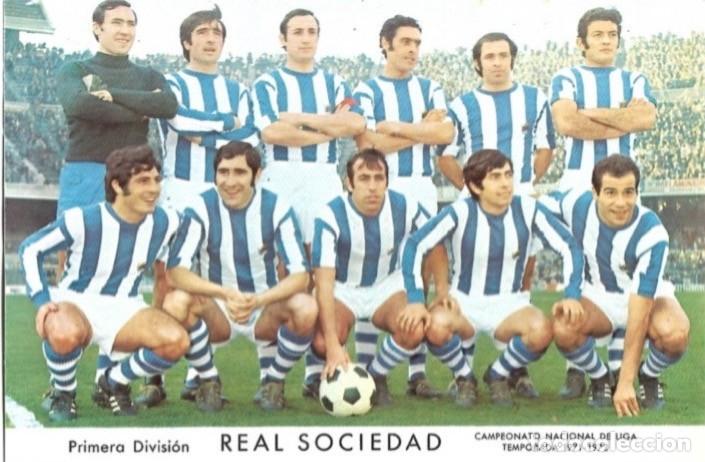 Sammelleidenschaft Sport: REAL SOCIEDAD: L&aacute;mina de un equipo de la temporada 70-71